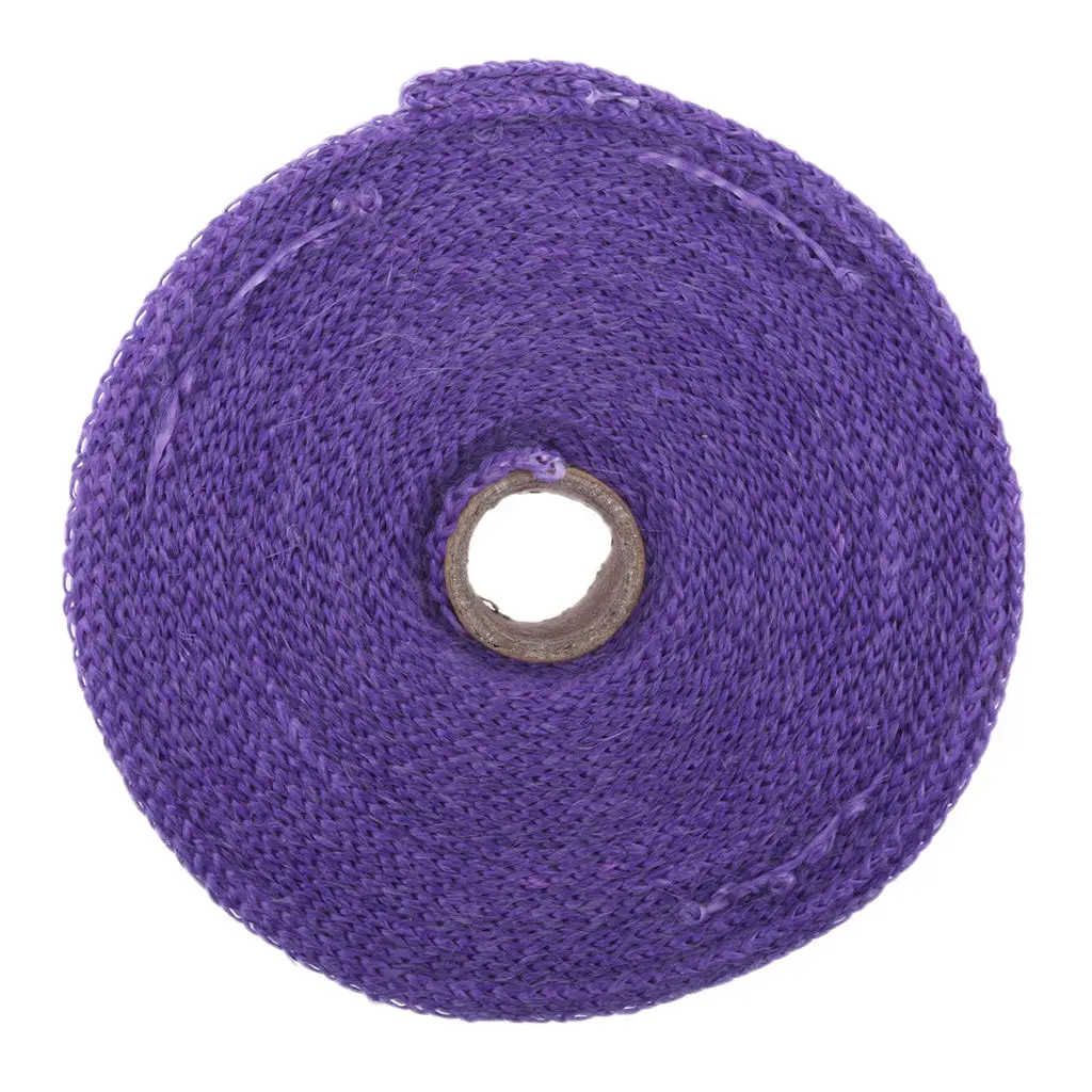 Purple 10m Exhaust Pipe Heat Wrap for Motorcycle Header Insulation