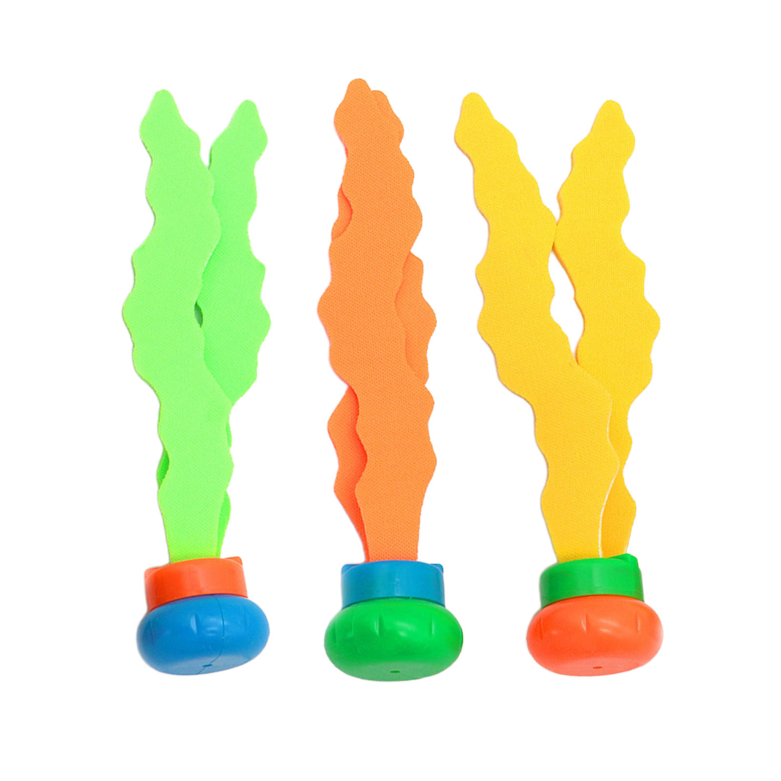Set of 3 Kids Plants Diving Toy Sports Swimming Pool Grab Stick Sea Plant Shape Sinking Swimming Training Water Toys Gift
