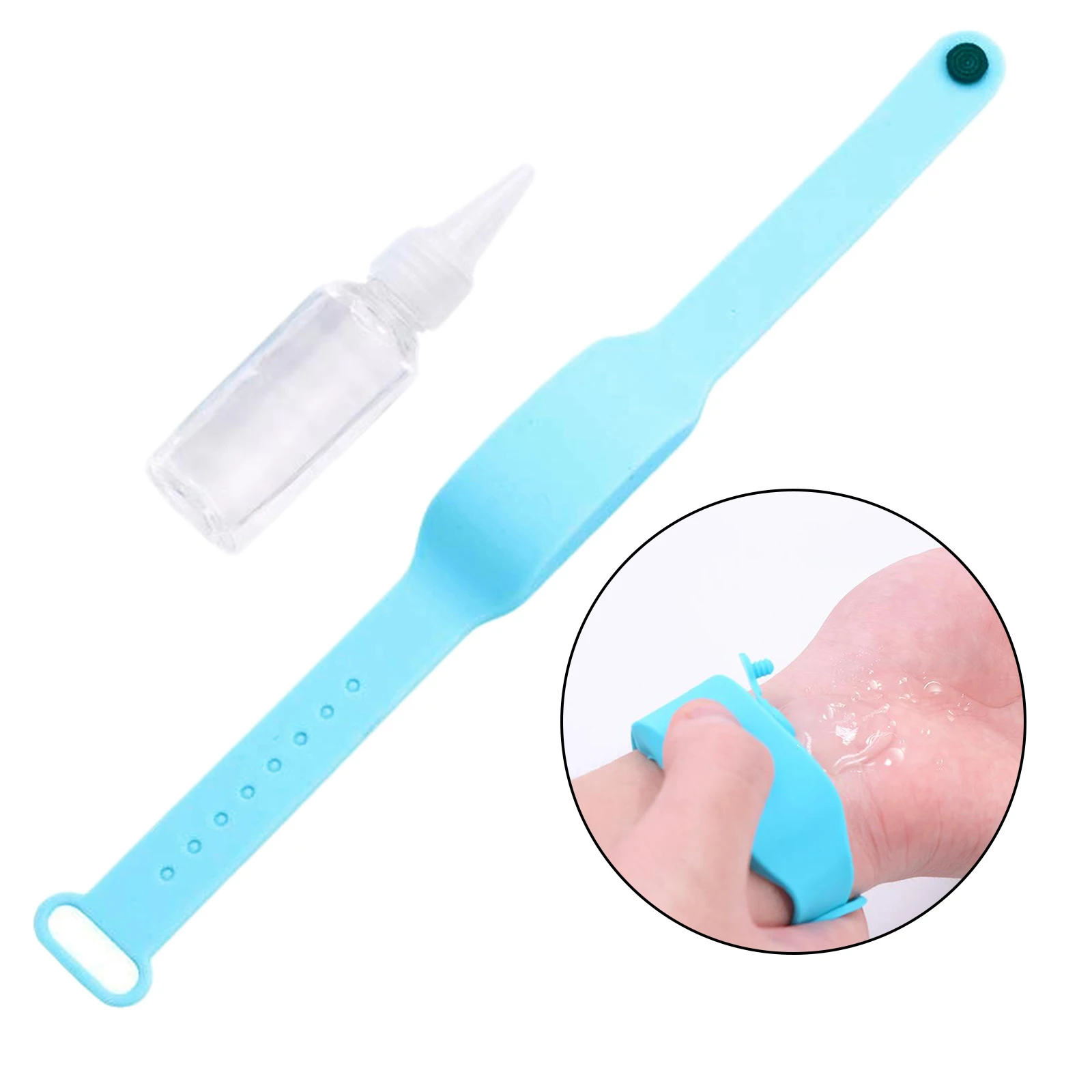 Portable Soap Bracelet Hand Sanitizer Dispenser Band Watch Squeeze Bottles