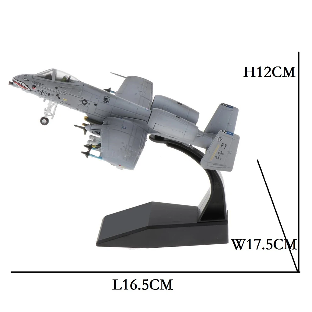 1:72 Scale Alloy Diecast A-10 Attack Plane Fighter Model for Office Home Decor 