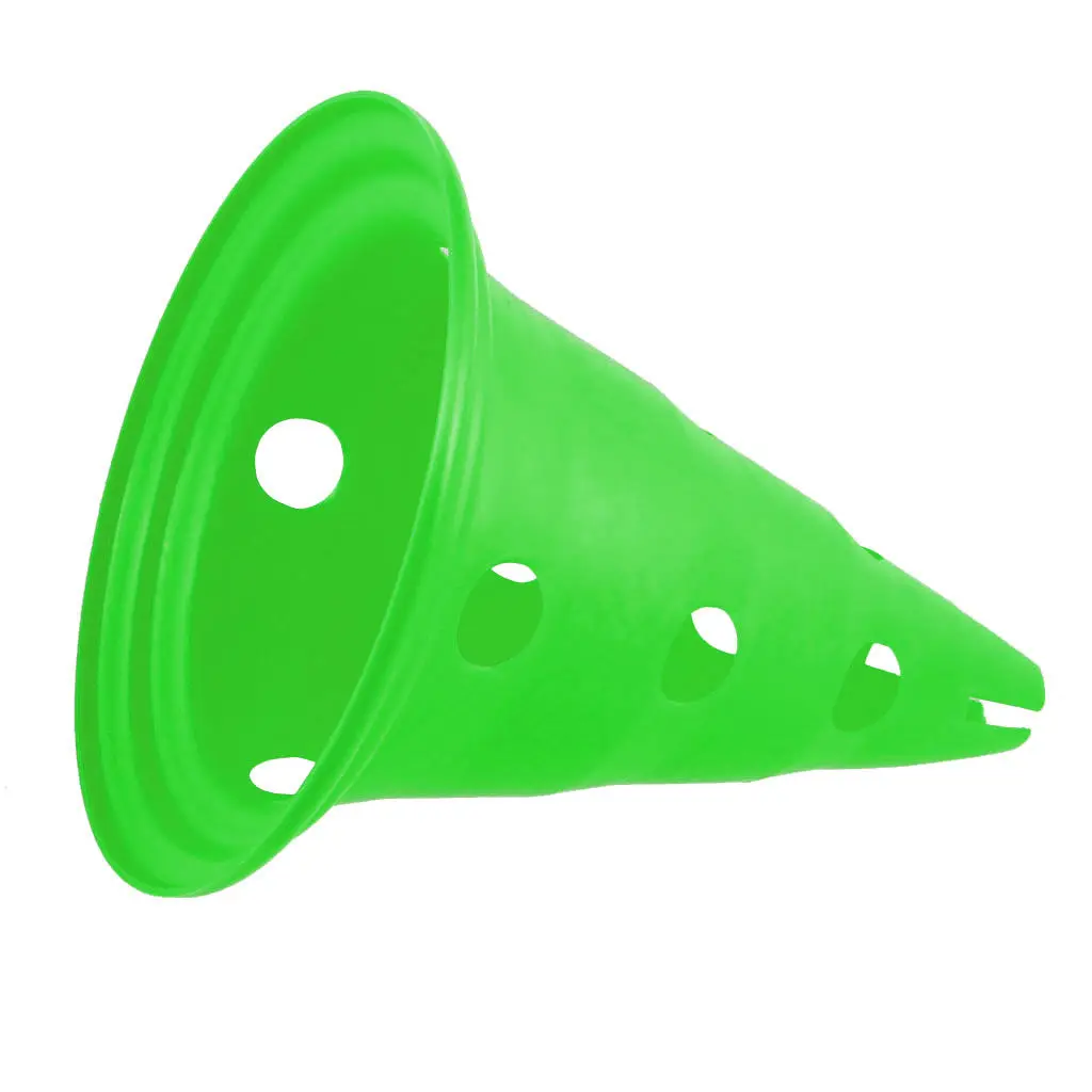 5pcs Sport Soccer Football Training Hole Cone Traffic Safety Cone 30cm Green