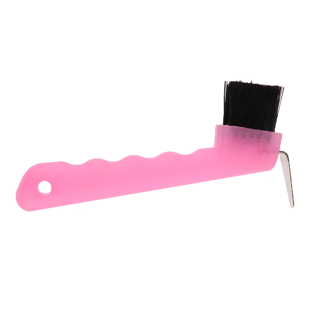 Footpick with Horse Grooming Tool, Green, Pink, Fluorescent Yellow, Blue