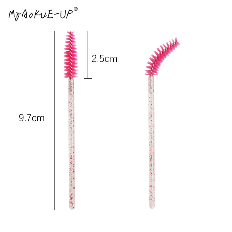 Best of 50 Pcs Cosmetic Eyelash Brush Crystal Mascara Wands Applicator Diamond Eyelashes Brushes Disposable Make Up Brushes Tools Reviews & Tips - Image 3