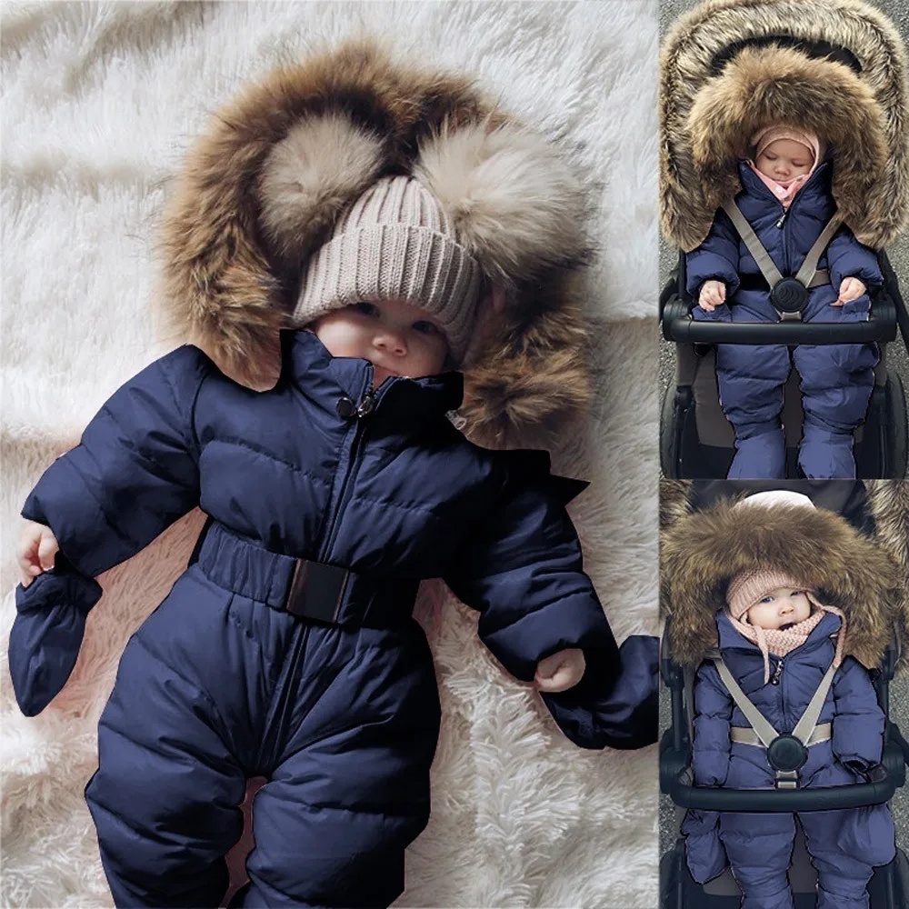 Roupas de inverno infantil do bebê snowsuit