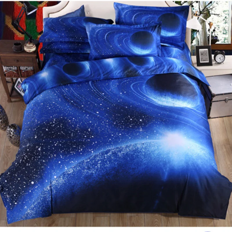 Starry sky  bedding  three-piece set  Bedroom set queen  King size  bedding set