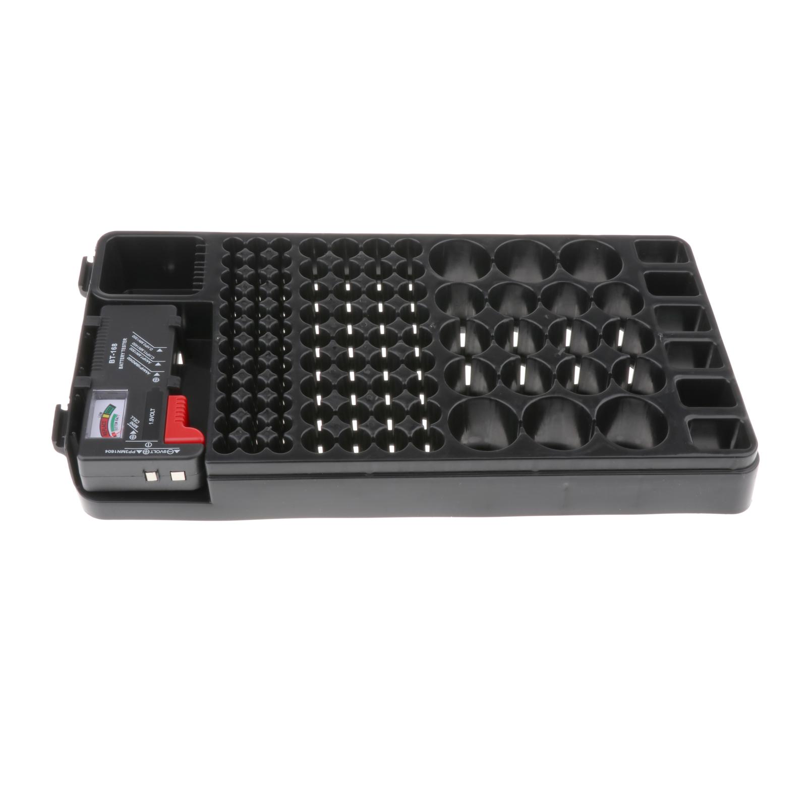 106 Grids Battery Organizer Storage Case, Organize AAA, AA, C, D & 9V Button Cell SIZES