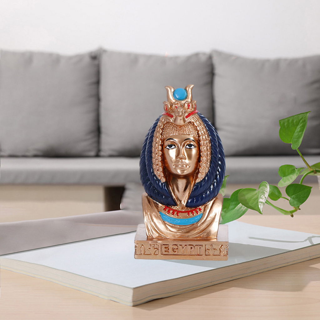 Ancient Egyptian Head Statue Model Handcrafted Figurine Office Decoration