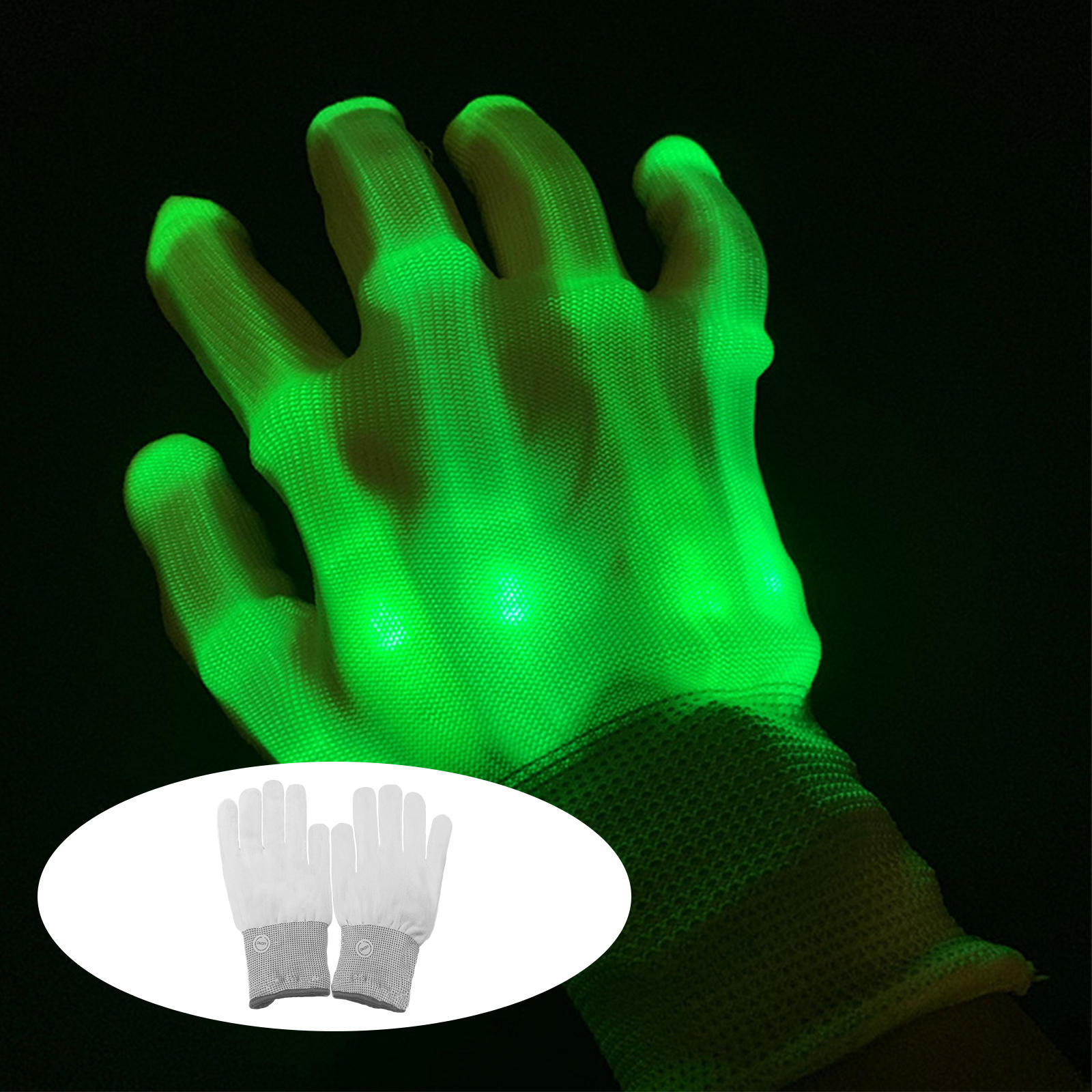 Luminous Light up Gloves Knitting Decorations Performance Flashing LED Glowing Gloves for Birthday Clubbing Christmas Girls/Boys