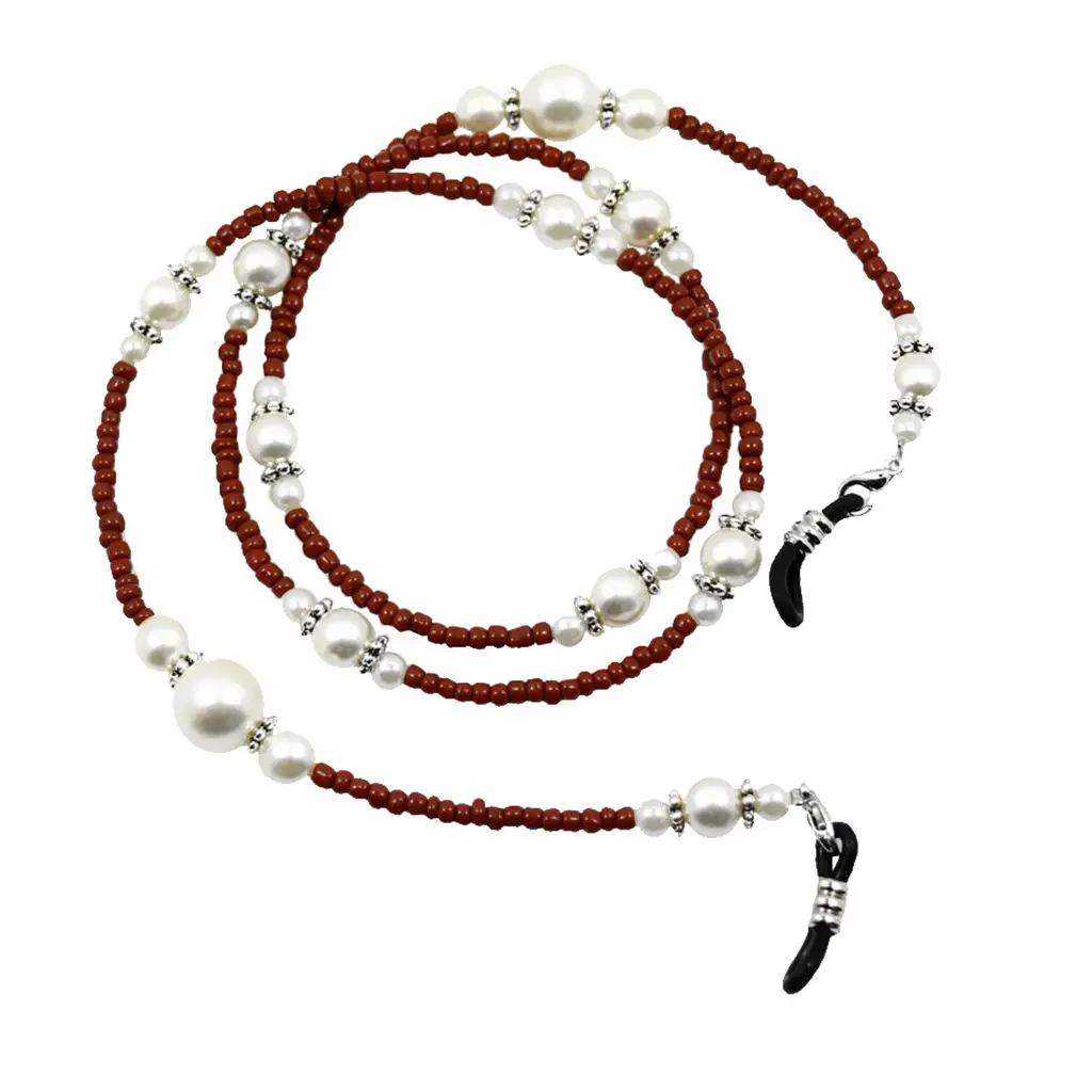 prettyia Faux Pearl Beads Strand Eyeglass Holder Spectacle Sunglass Cord Lightweight Chains & Lanyards Accessories