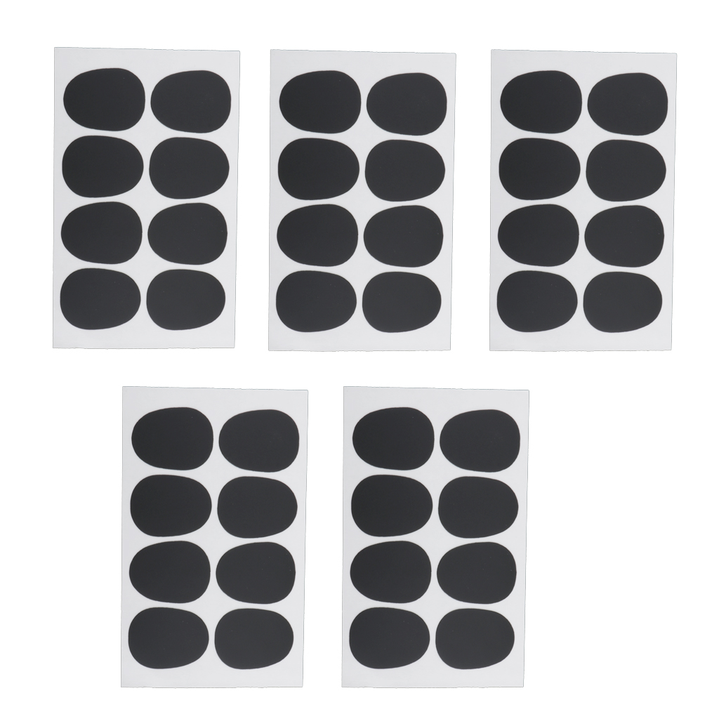 40Pcs Alto/Tenor Saxophone Rubber Tooth Pad Cushion Black Mouthpiece Patches Pad