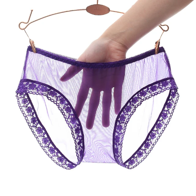 Full Transparent Female Panties See Through Mesh Underwear Woman