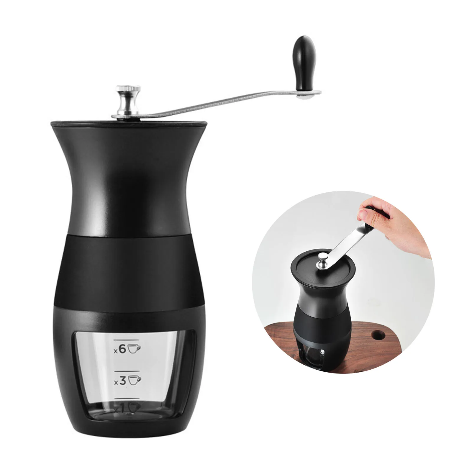 Portable Mini Manual Coffee Grinder Hand Crank Coffee Bean Grinder for Office,Home