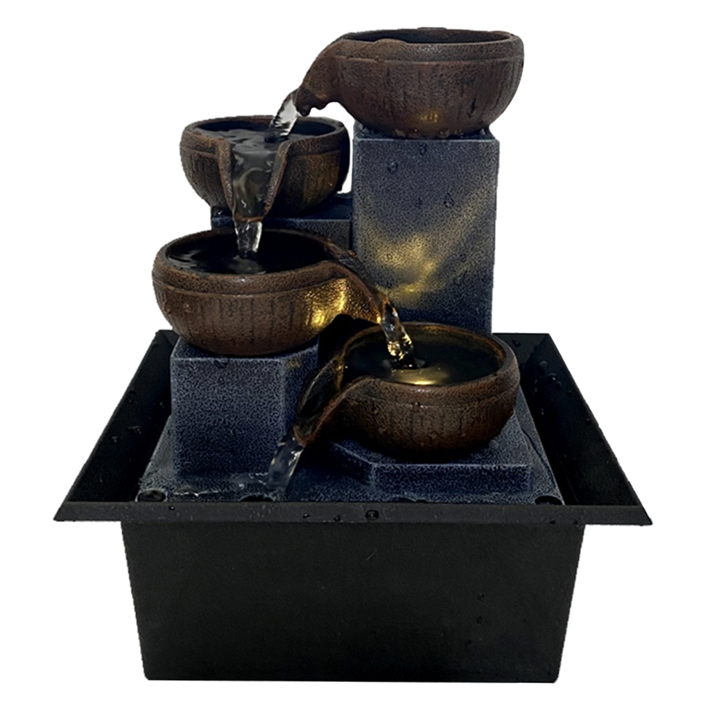 Tabletop Water Fountain Ornaments Relax Waterfall Decoration Crafts Arts