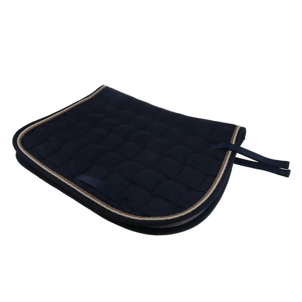 All Purpose Quilted Cotton Contour Saddle Pad English, Equestrian Saddle Pads for Horses Ponies