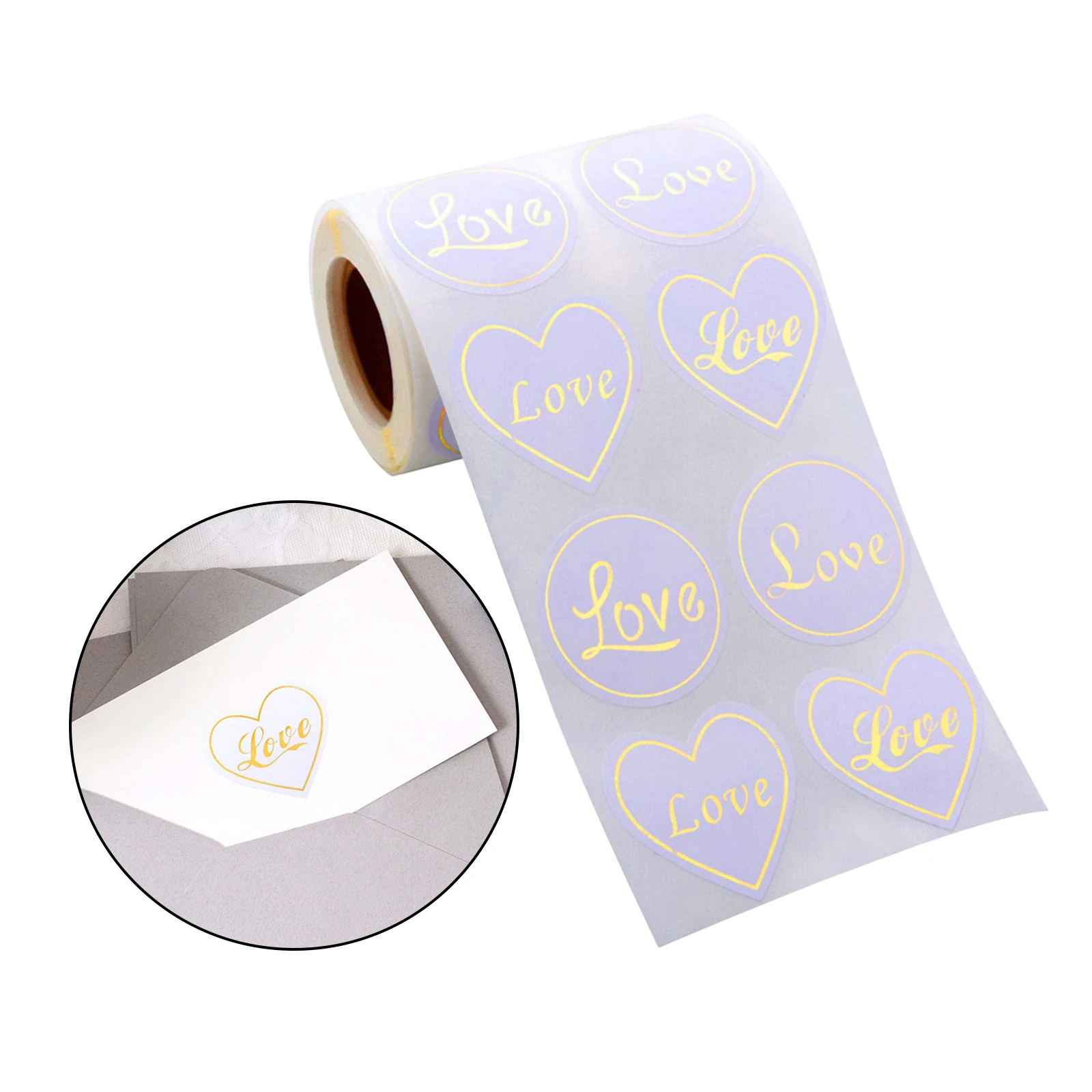 300x Love Stickers 1 Inch Adhesive Label for Envelopes Wedding Birthday