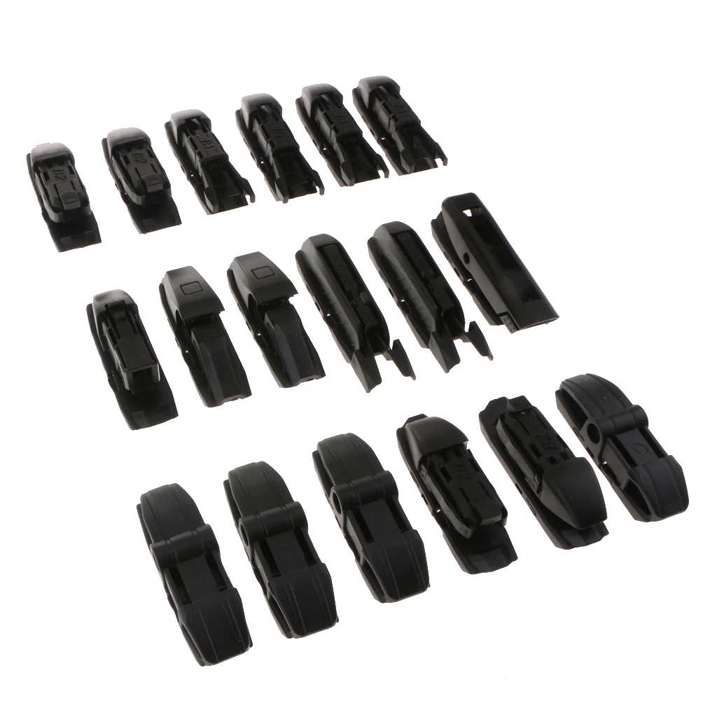 18 Pack Wiper Blade Adaptor Plug-in Connector for Windshield Wiper Connector