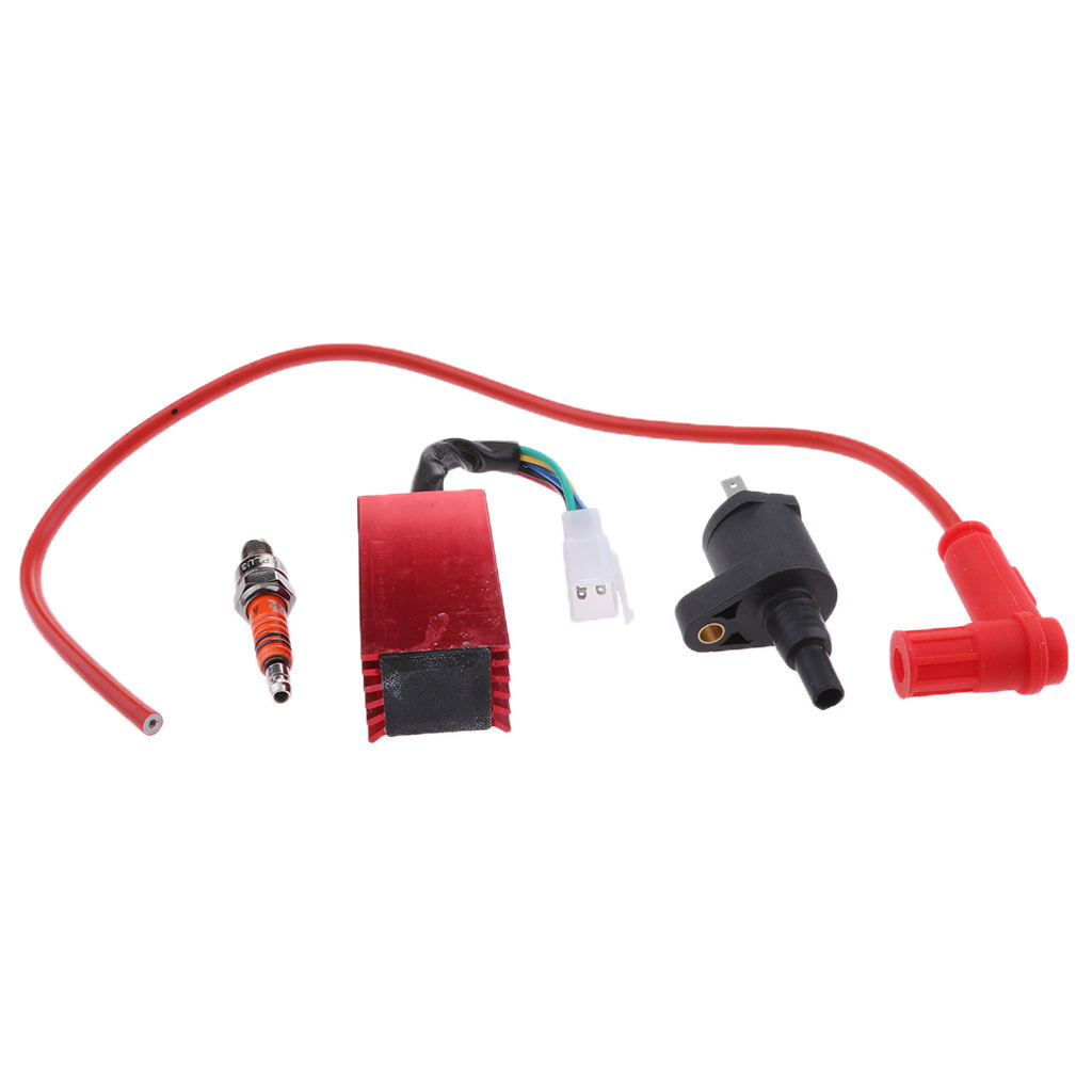 High Performance Ignition Coil Racing Ignition Coil 5 Pin CDI Spark Plug for Chinese Pit Dirt Bike ATV Quad