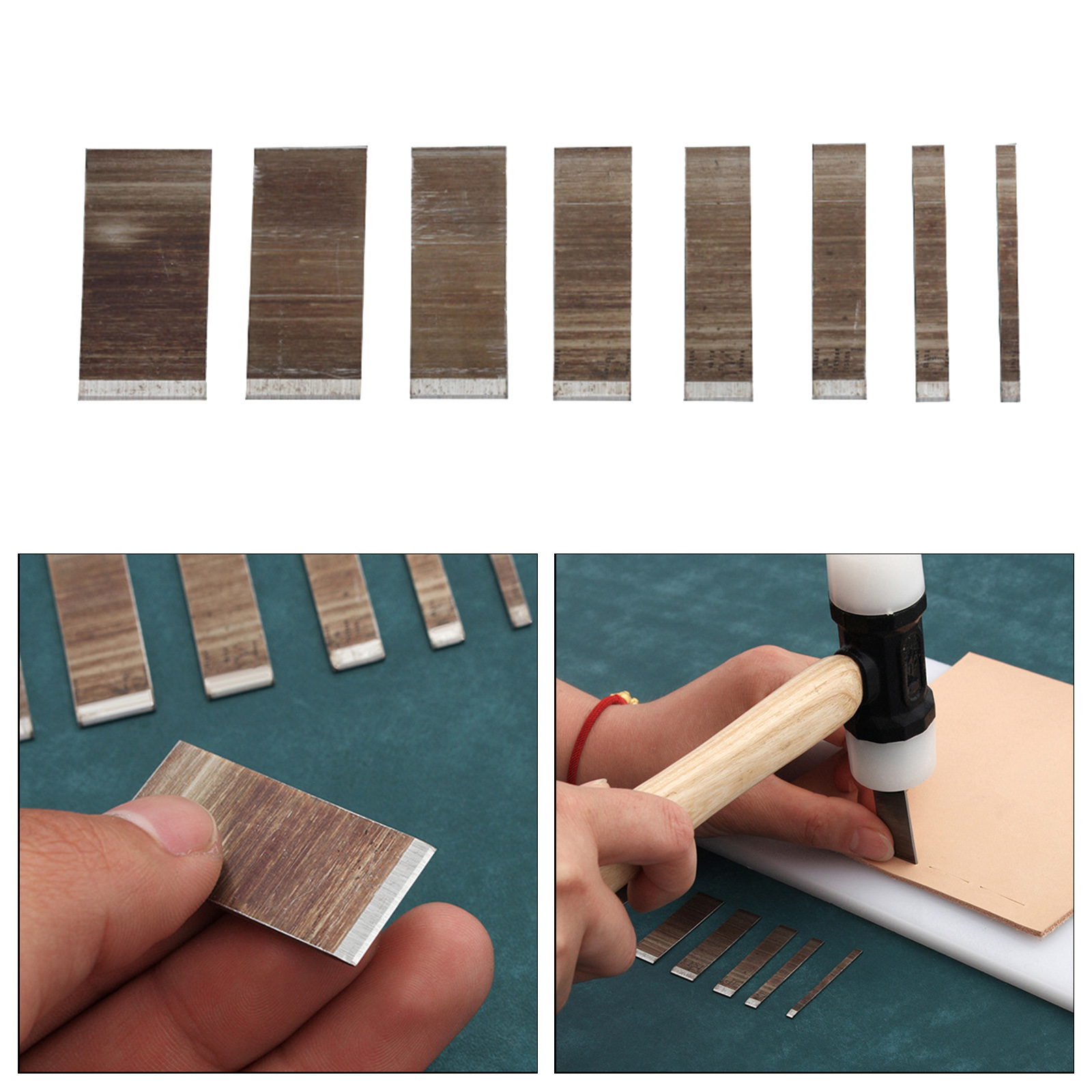 8Pcs Steel Leather Die Cutter Cutter Cutting Mold Shapes Embossing Stencil Template Punching Wallet Leather Craft Tool Supplies