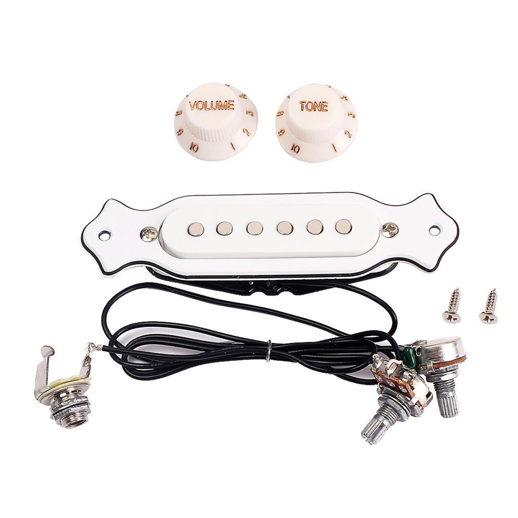 1 Set of 6-String Pre-Wired Guitar Pickup with Volume And Tone Knobs for Electric