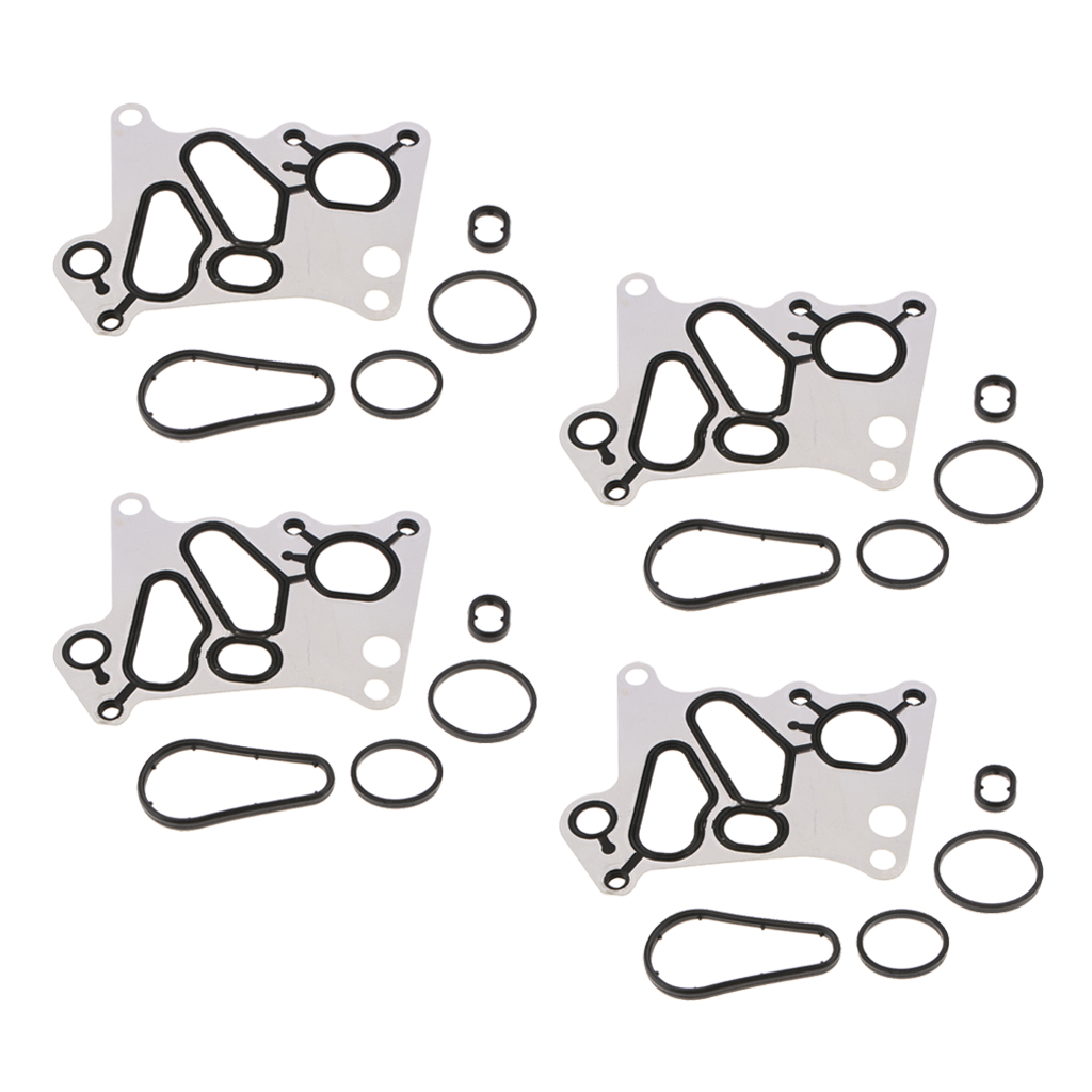 4 Set Oil Filter Housing Gasket & O-rings Kit for  E200