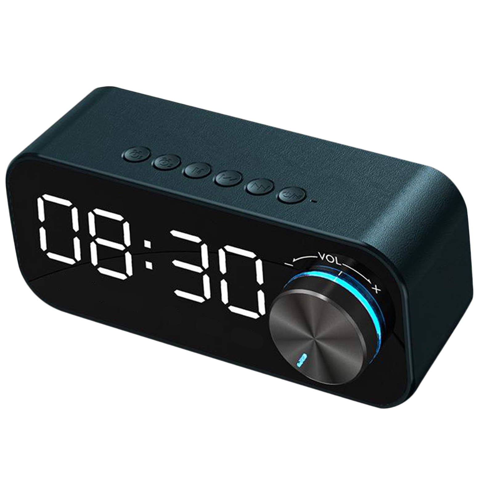 LED Dual Alarm Clock Bluetooth Stereo Speaker USB TF Card Desktop Night
