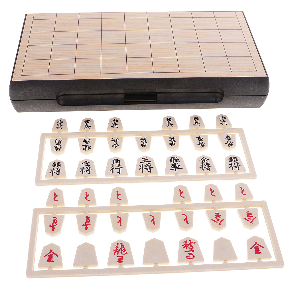 Durable Magnetic Japanese chess Shogi Folding magnetic board,Travel Game Set Chess Games for Funny Family Kids Friends Game