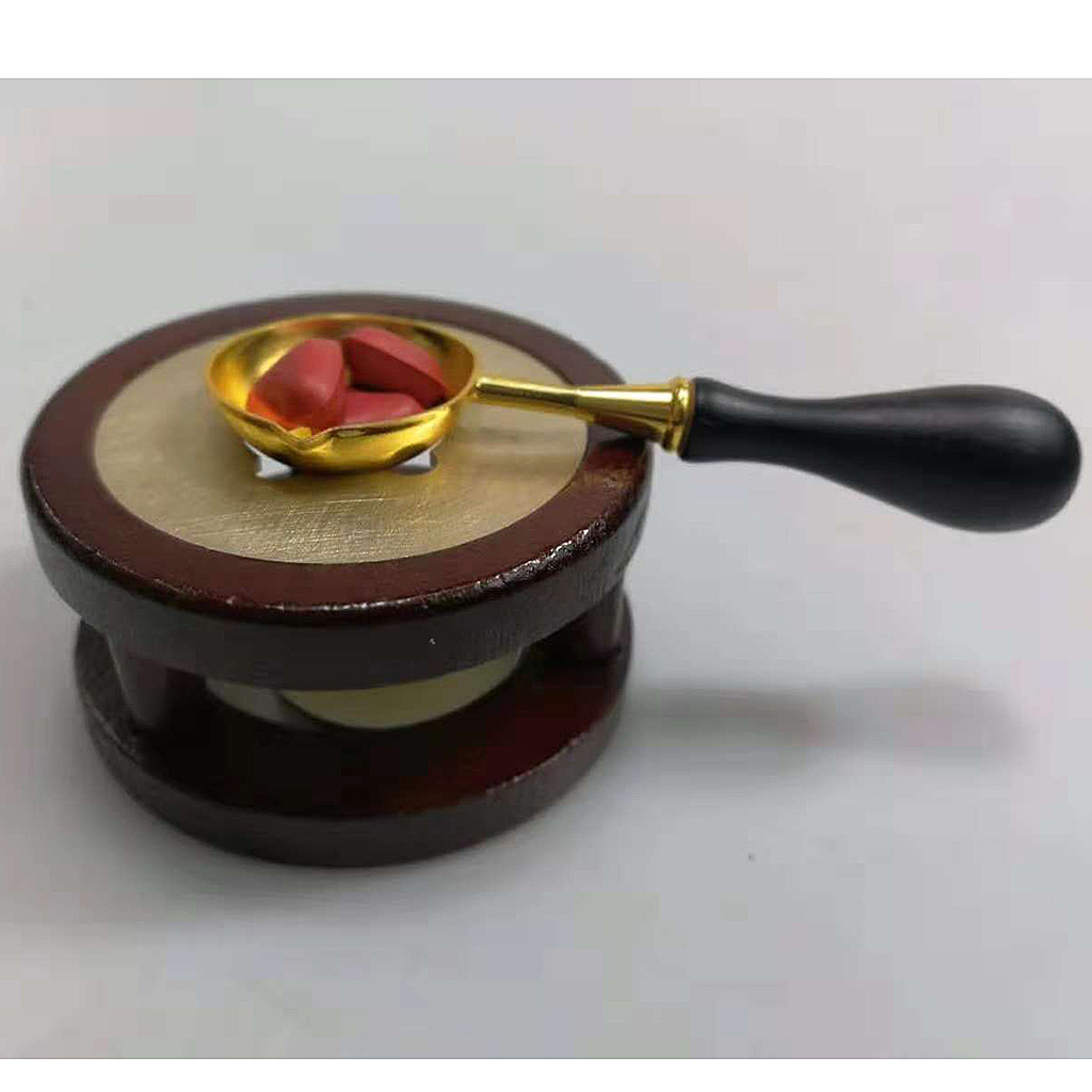 Wooden Copper Sealing Wax Melting Furnace Stove - Wax Seal Warmer For DIY Art Craft