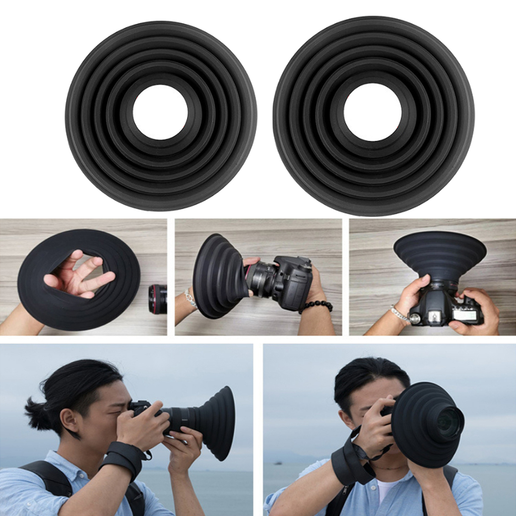 Collapsible Camera Lens Cover Hood Silicone Anti-Reflective Photographer Tools