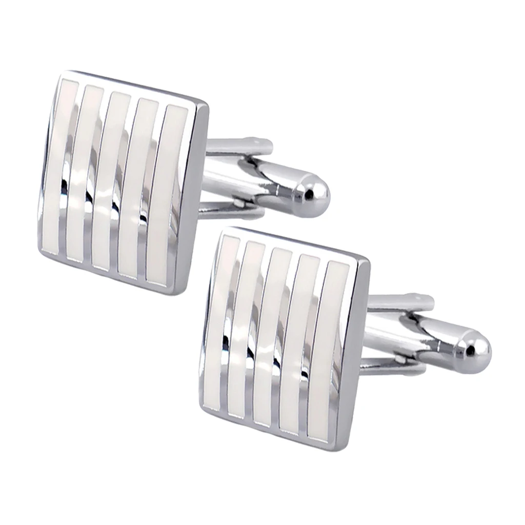 Men Jewelry Party Brass Square Shirt Polished Finish Cufflinks