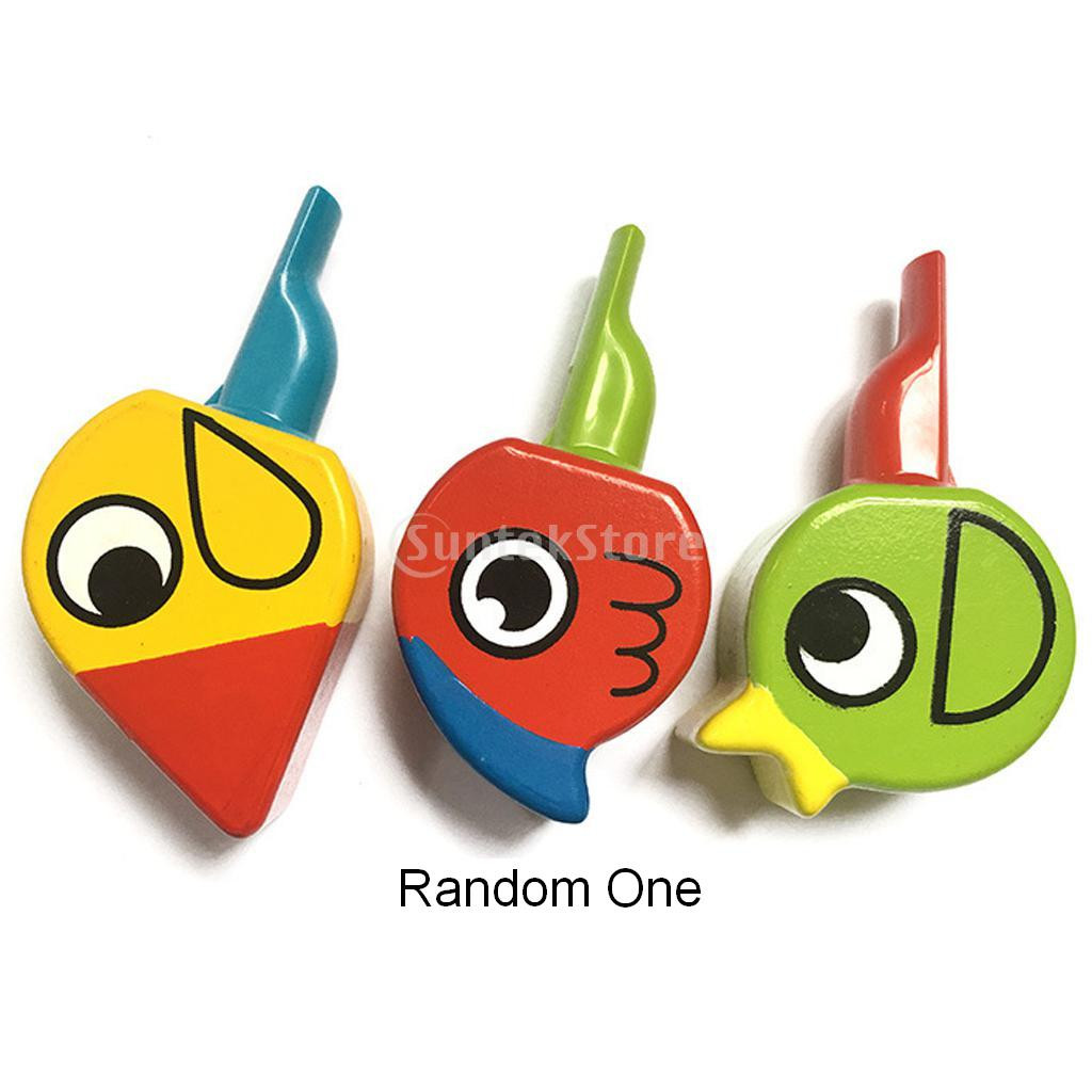 Wooden Animal Bird Whistle Kids Learning Educational Musical Instrument Educational Whistle Toy Random One Chidren's Toy Gift