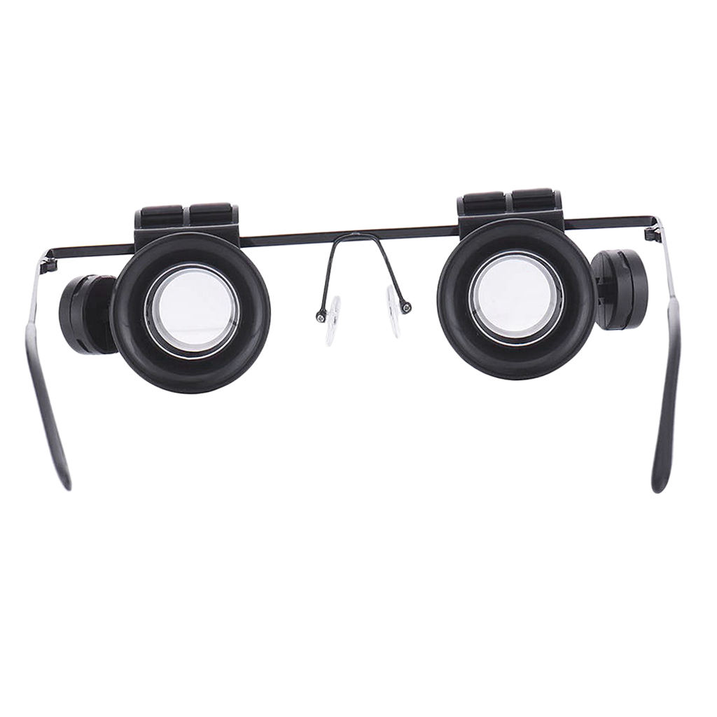 20x Head-mounted Magnifier Magnifying Glasses Lens W/ LED Light Lllumination