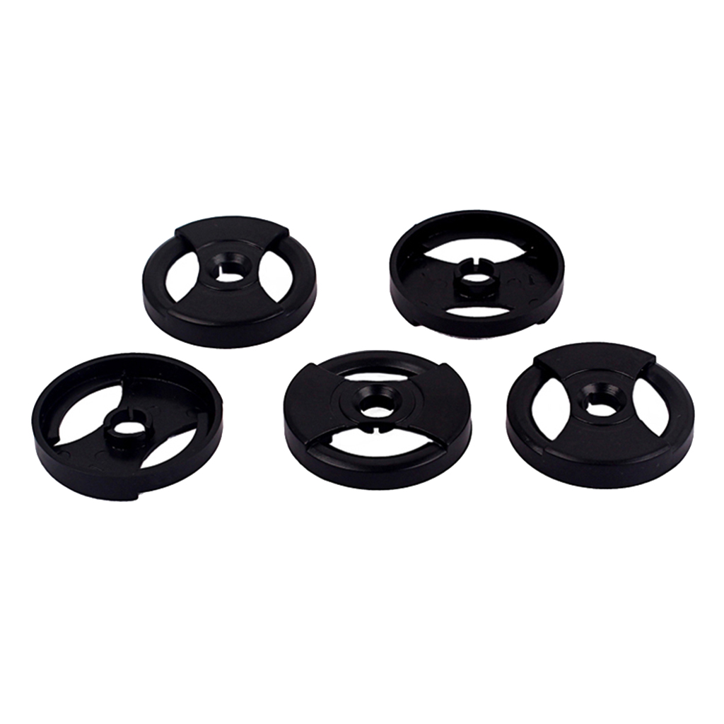 5x Phonograph Turntable Record Adapter Set for 45RPM Phonograph DIY Black