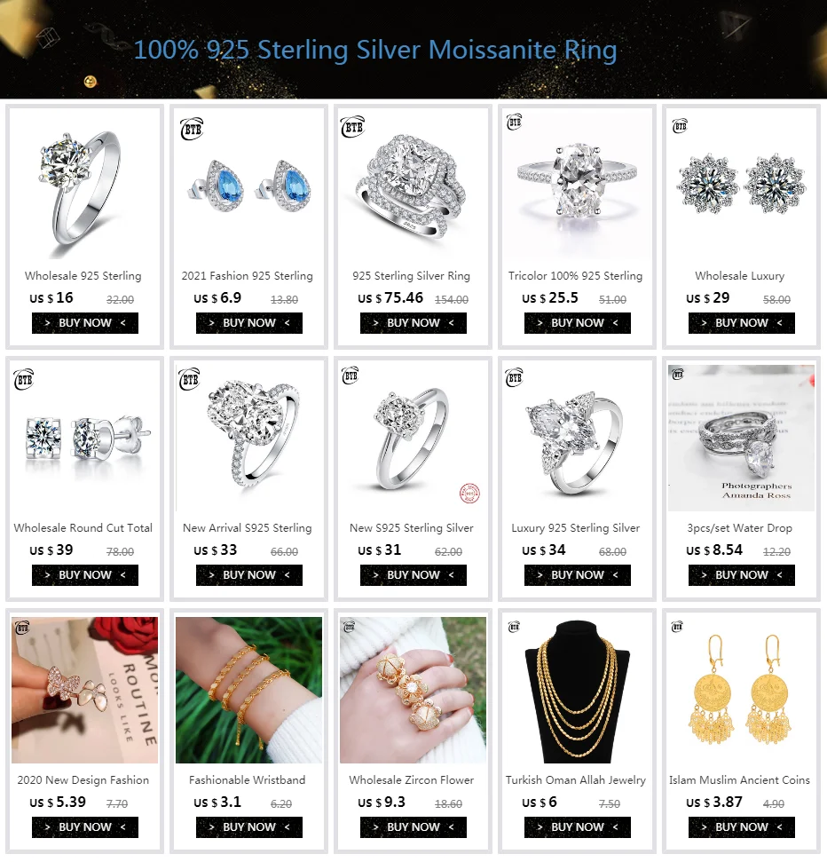 Luxury 925 Sterling Silver Rings Wholesale