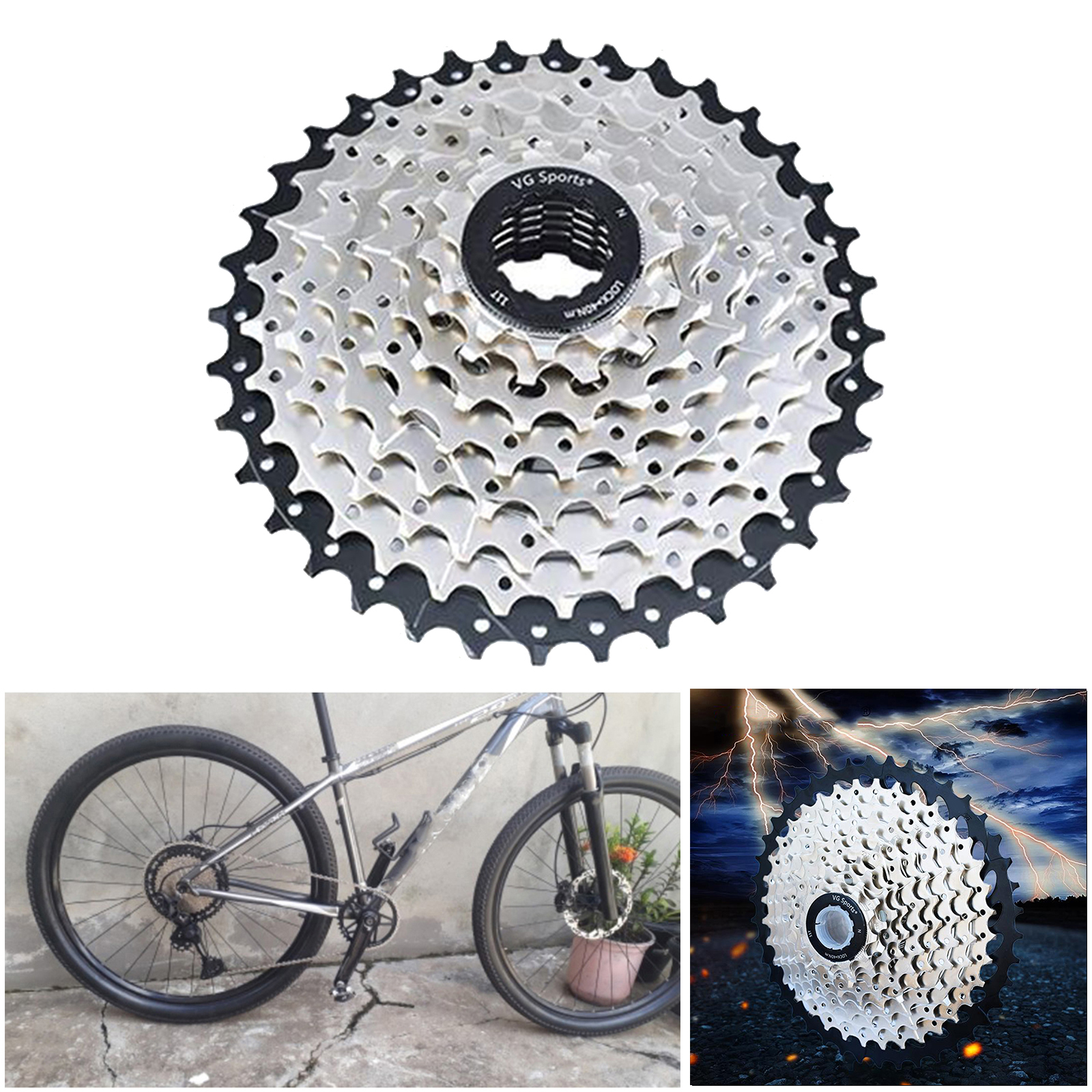  Freewheel 8 9 10  ​​11-25T / 46T Solid Steel Teeth Flywheel Sprocket Replacement Mountain Road Bike Fixed Cog