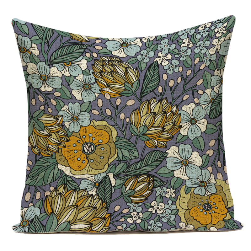 Dekorative Kissen Fall Pflanze Blume Sofa Hause Kissen Kissen Abdeckung für Wohnzimmer Almofadas Hause Dekoration – Detail 9