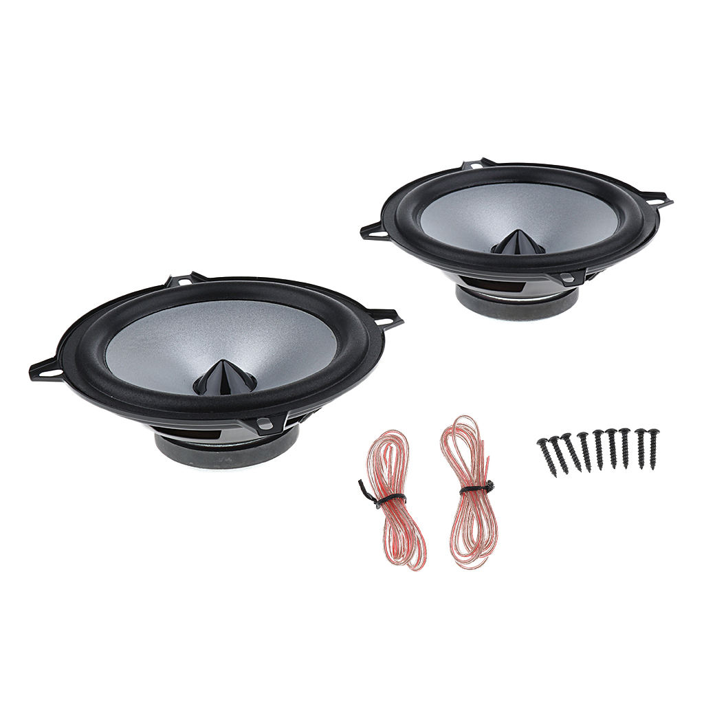 Pair 5'' 4ohm 50W Full Range Audio Speaker Stereo Woofer Loudspeaker Horn
