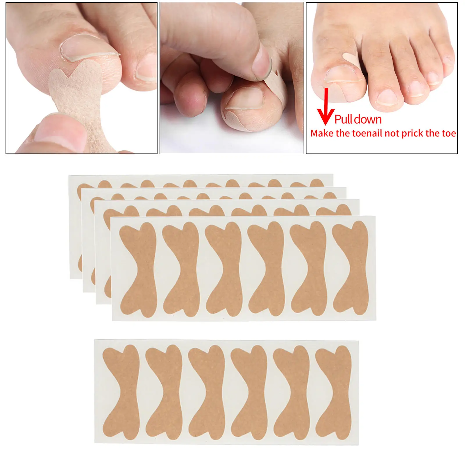 Glue Free Ingrown Toenail Stickers Professional Nail Correction for Women Men Pedicure Foot Care Nail Treatment Tools