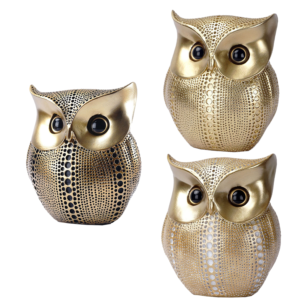 Owl Statue Decor Crafted Figurines for Home Decor Living Room Office Decoration Book Shelf TV Stand Animal Sculptures Collection