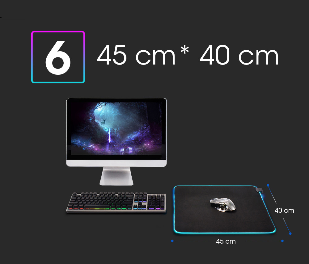 Rgb Led Gaming Mouse Pad Waterproof Large Keyboard Desk Mat_voghion.com