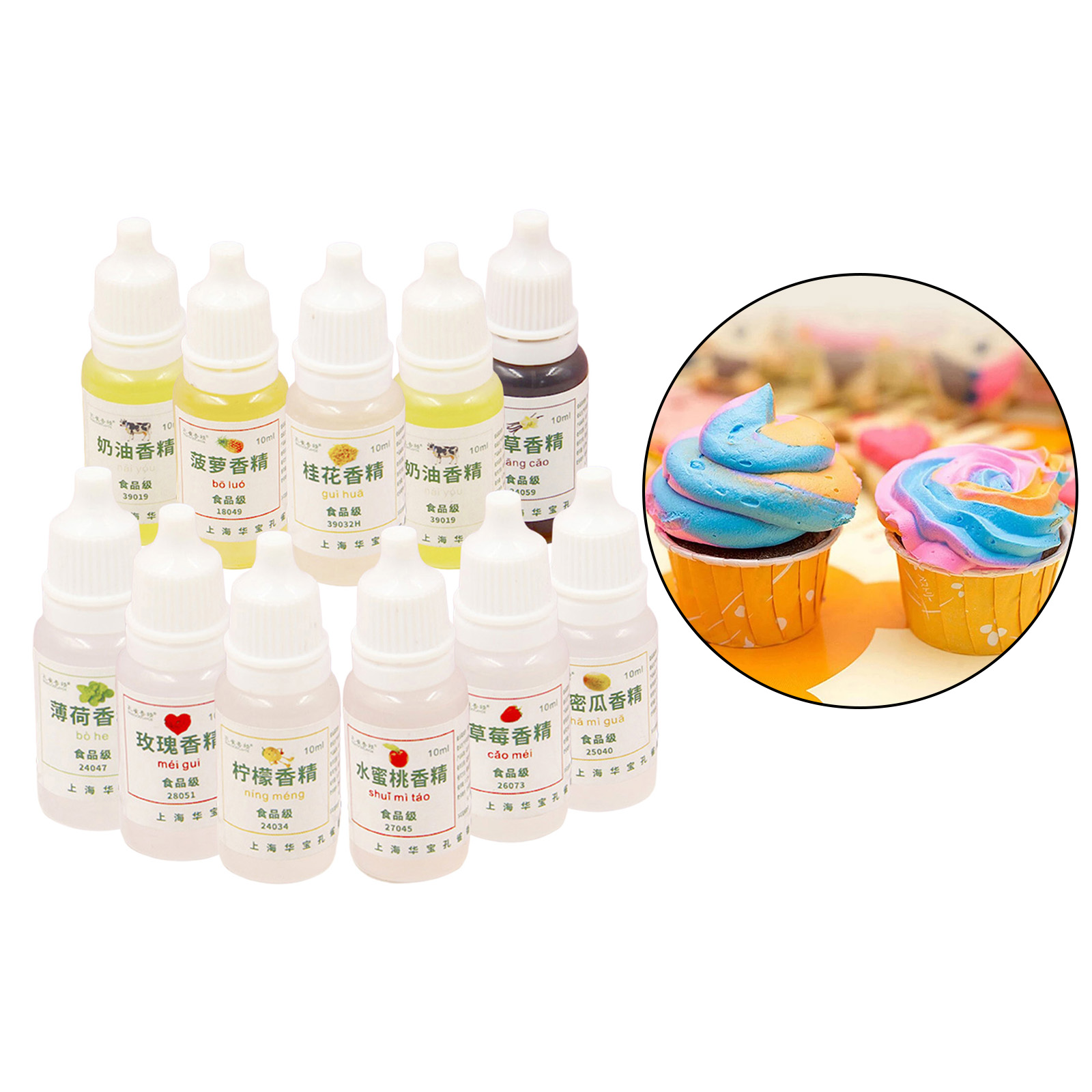 10ML Food Grade Aroma Food Fragrance Drinks Jelly Candy Edible Essence Flavor for Lipstick, Lip Gloss DIY, Soap Making Flavoring