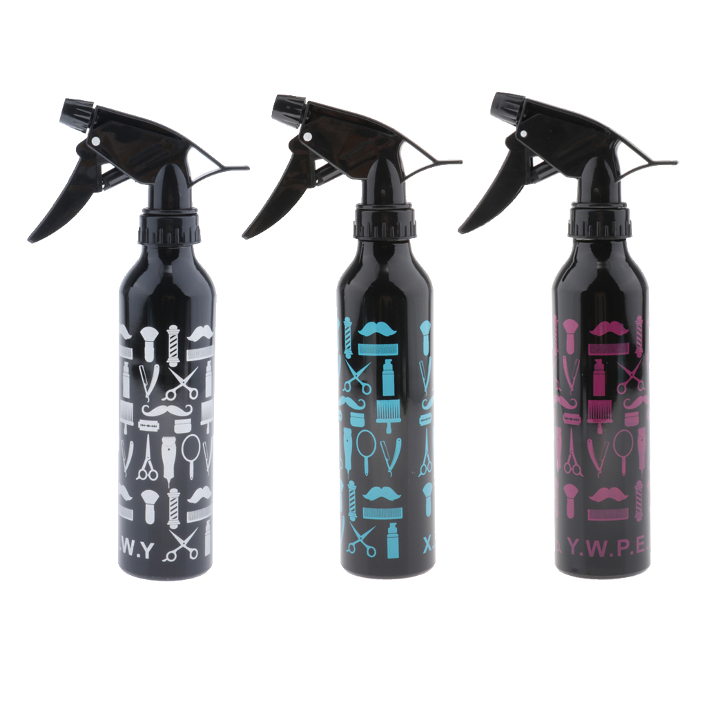 300ml Hair Spray Bottle, Aluminum Pump Bottle Sprayer Hairdressing Tattoo Water Soap Storage Bottle Vial