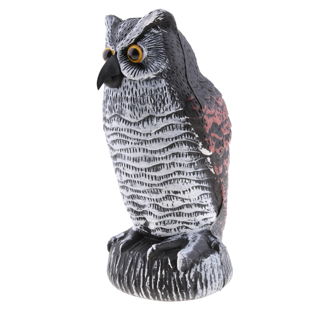 Large Great Horned Owl Decoy Bird Rodent Repellent Garden Yard Lawn Plants Artificial Decor Garden Supplies 11x 26cm