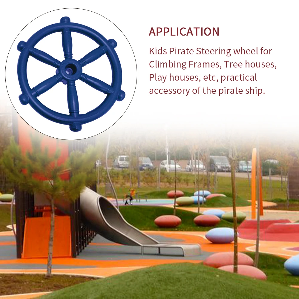 Pirate Ships Wheel Jungle Gym Climbing Frame Kids Toy Amusement Park Smooth Game 