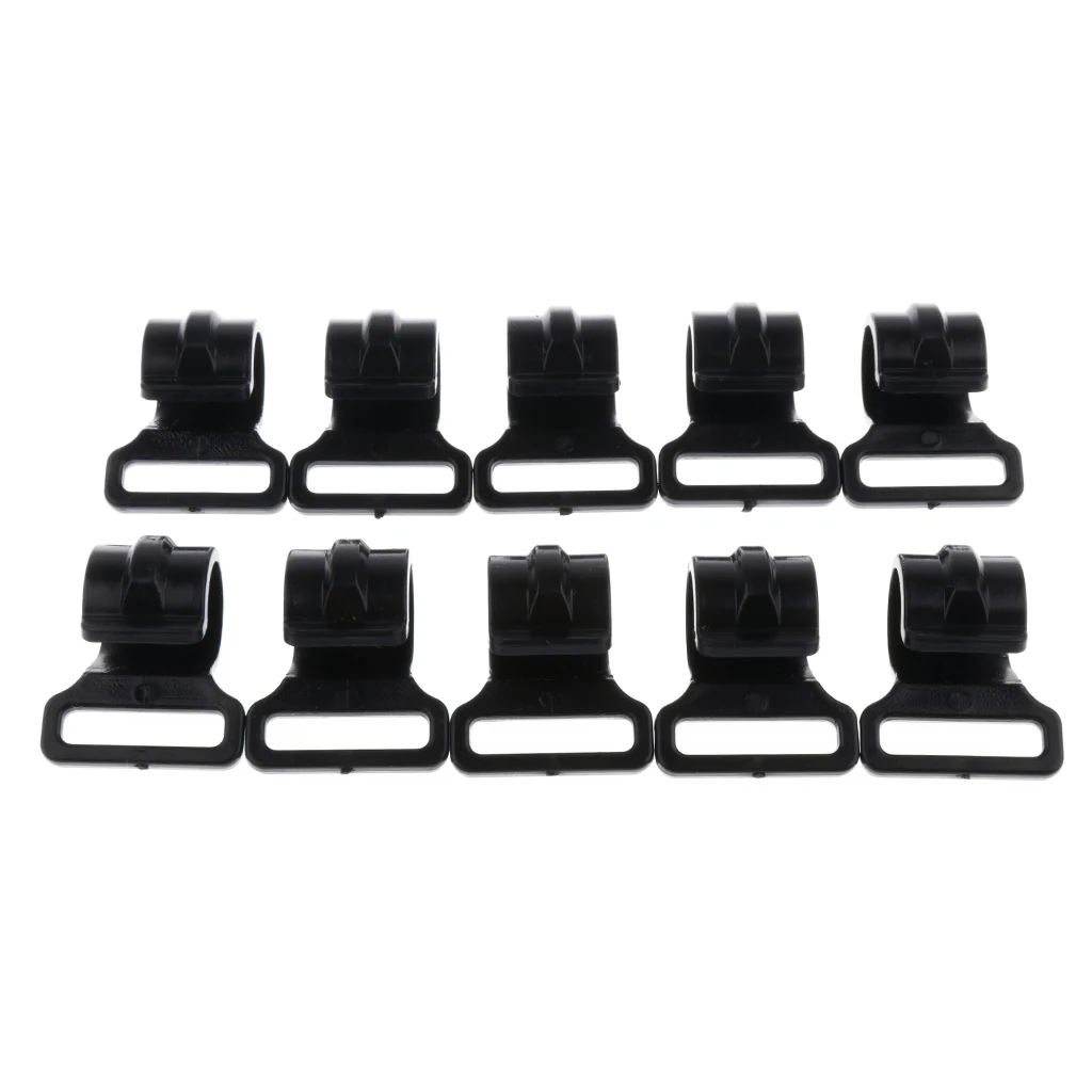 10pcs 2.5cm Tent  Hooks Awning Pole Inner Hanger Clips Survival Tent Emergency Fasteners C Shaped Clip Durable Tool