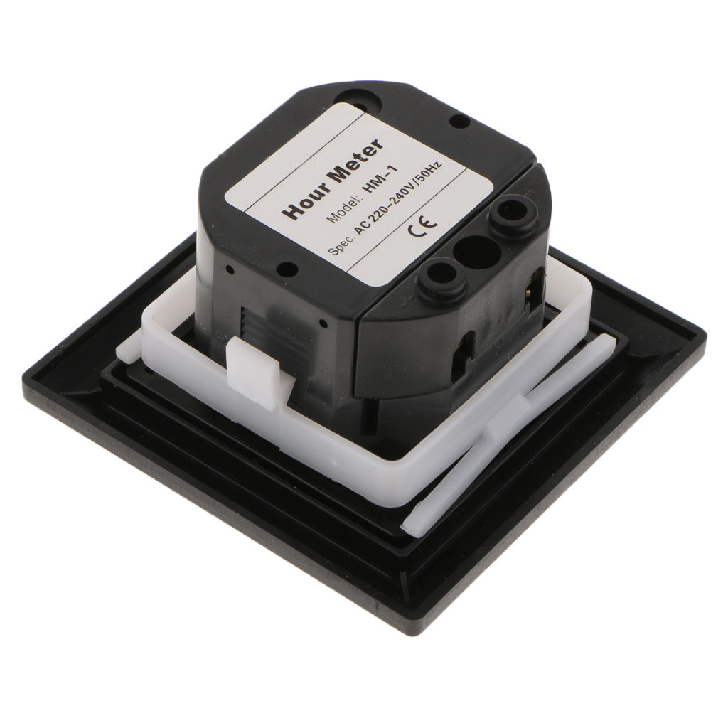 Timer Square Time Operating Hours Counter Digital Hour Meter Hourmeter Gauge AC220-240V