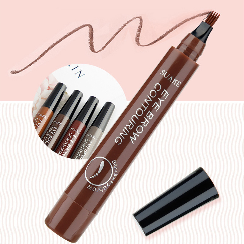 Best of 5 Colors Eyebrow Tattoo Pen Waterproof 4 Points Eyebrow Pen Long Lasting Liquid Brow Pencil Natural Microblade Eyebrow Pencil Reviews & Tips