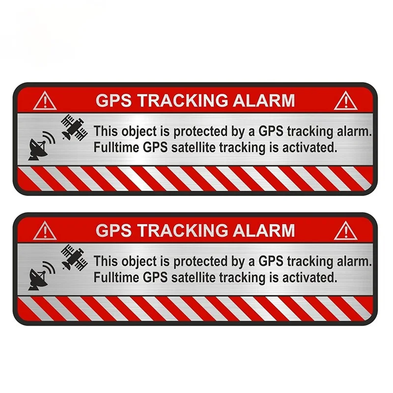 2 x GPS Motorbike Car Van Bicycle Tracking Security Self Adhesive Stickers 80mm x 35mm PACK of 2 