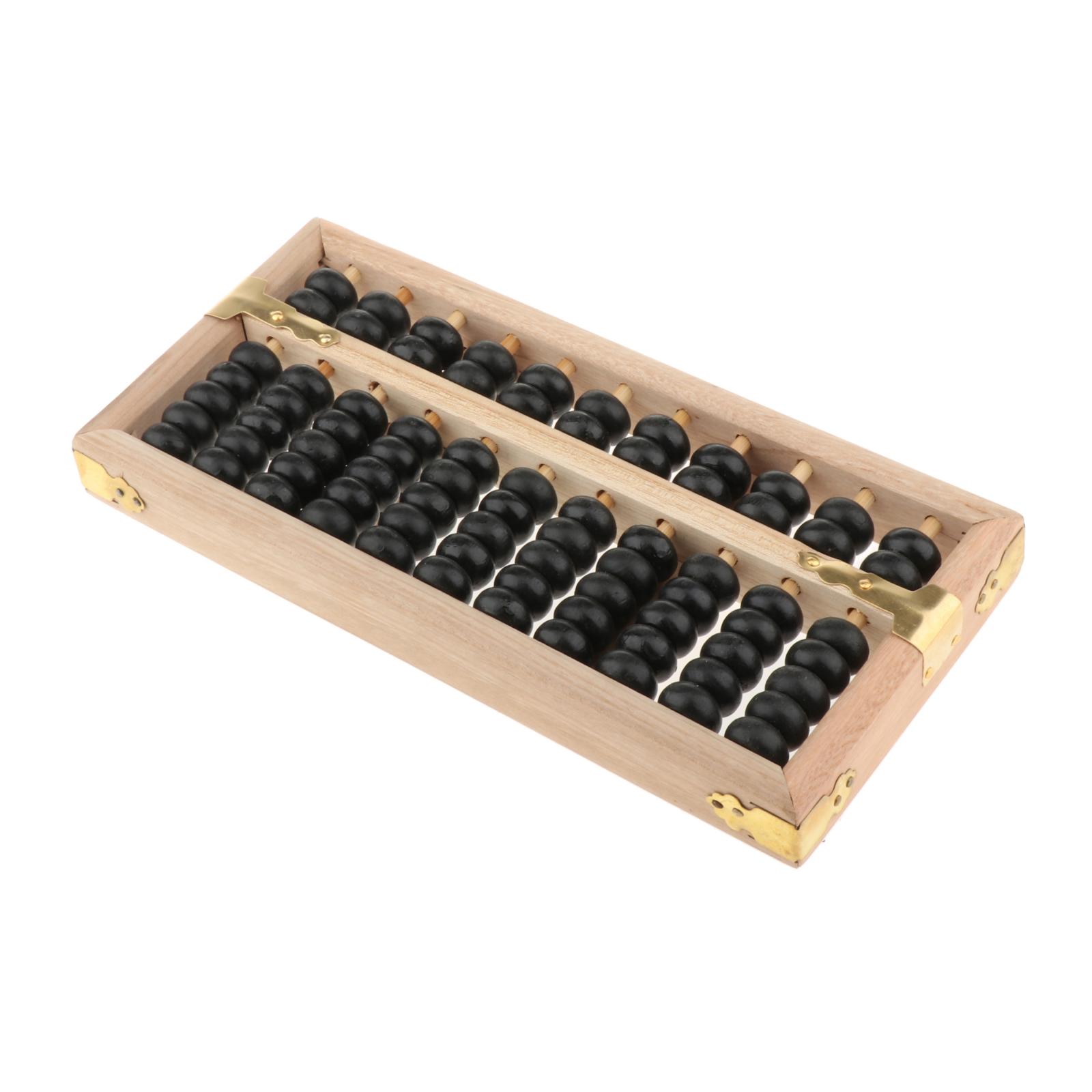 11 Column Abacus Arithmetic Soroban Wooden Frame Student Calculator Counting