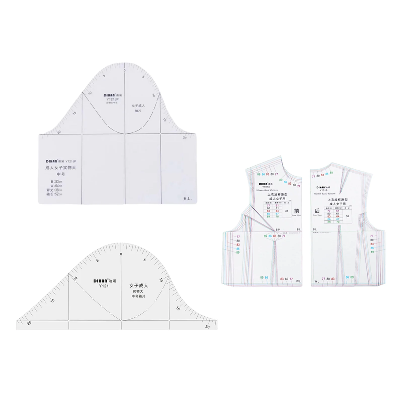 DIY 1:1 Cloth Design Ruler Drafting Full Scale Drawing Templete Model Tool