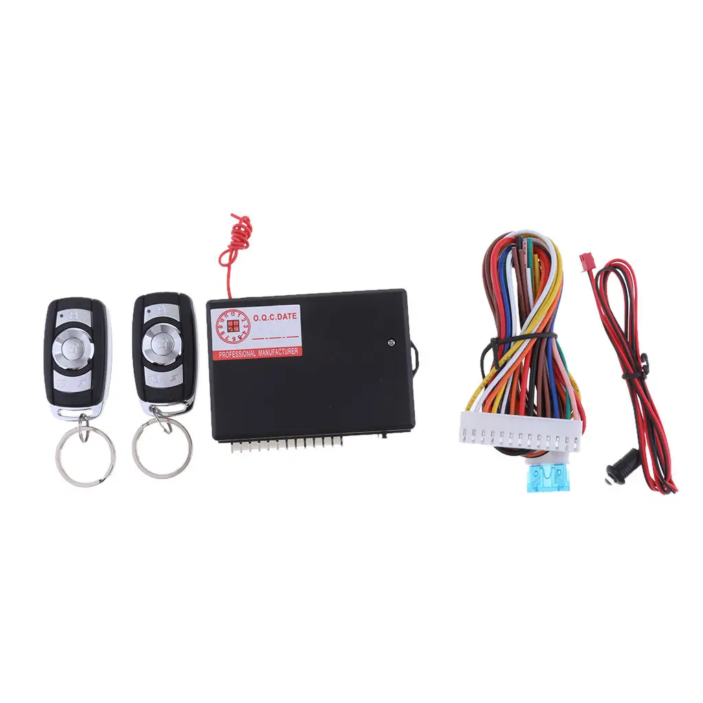 12V Car Remote Control Central Kit Door Locking Keyless Entry System Car Alarms(Includes Two 5-Button Remotes)
